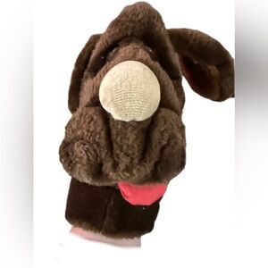 Vintage 1984 Wrinkles Dog Puppet by Ganz Bros Original Dog Tag